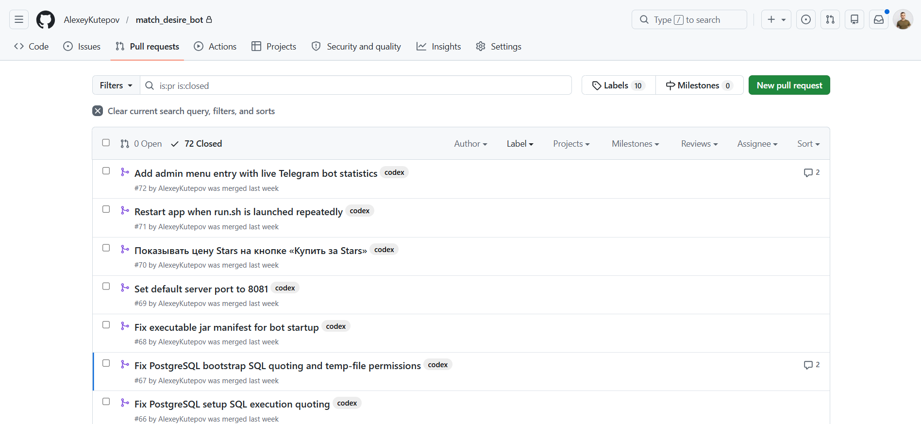 Проект на GitHub